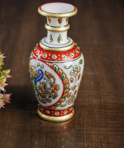 Handpainted design Marble flower vase 6 inch - Assorted Handpainted design Marble flower vase 6 inch - Assorted